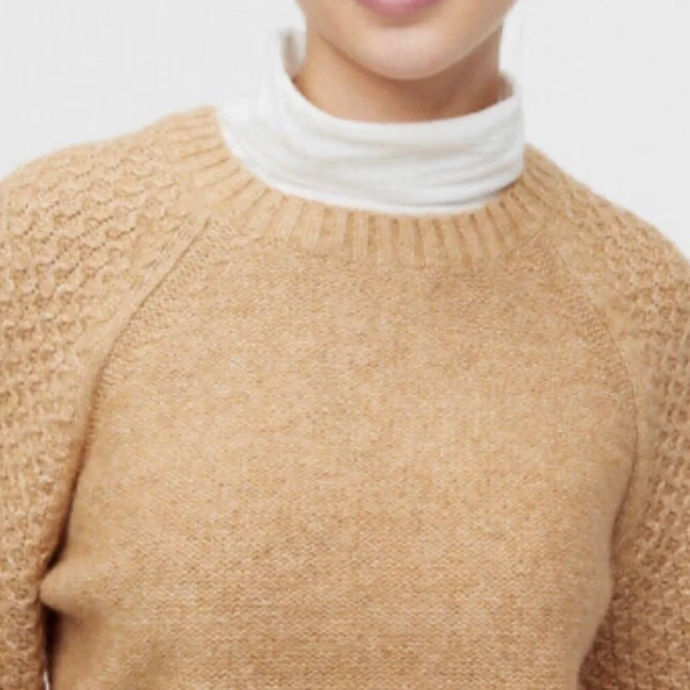 J.Crew Honeycomb balloon-sleeve sweater